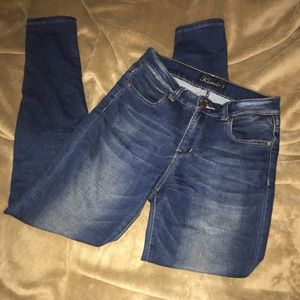 dark denim skinny jeans